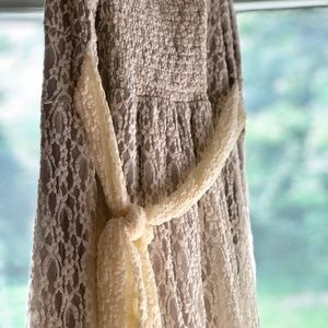 Free People Lace Summer Dress in Cream